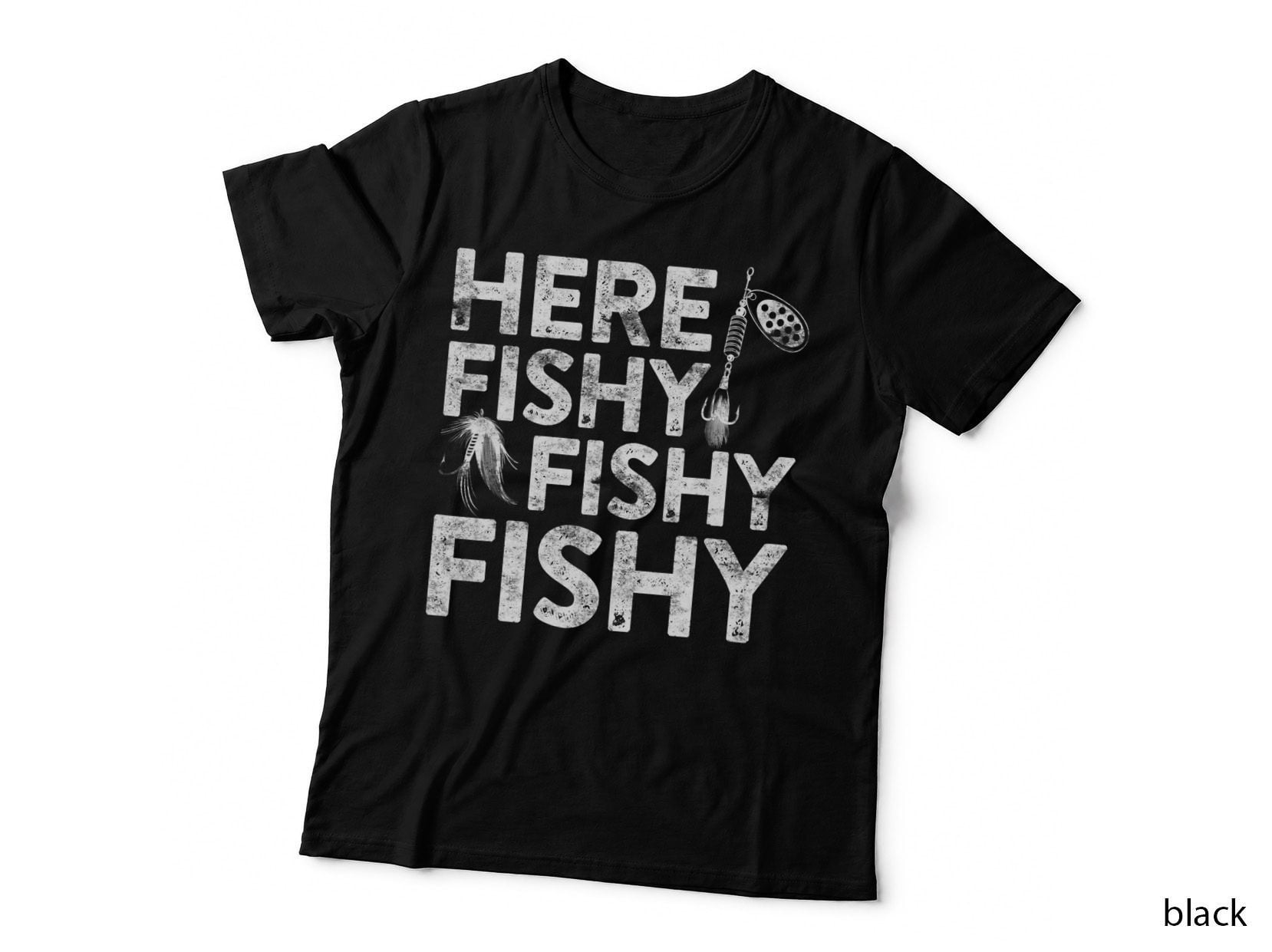Here Fishy Fishy Fisherman T-Shirt, Vintage Nautical Sea Fishing Gift Hoodie