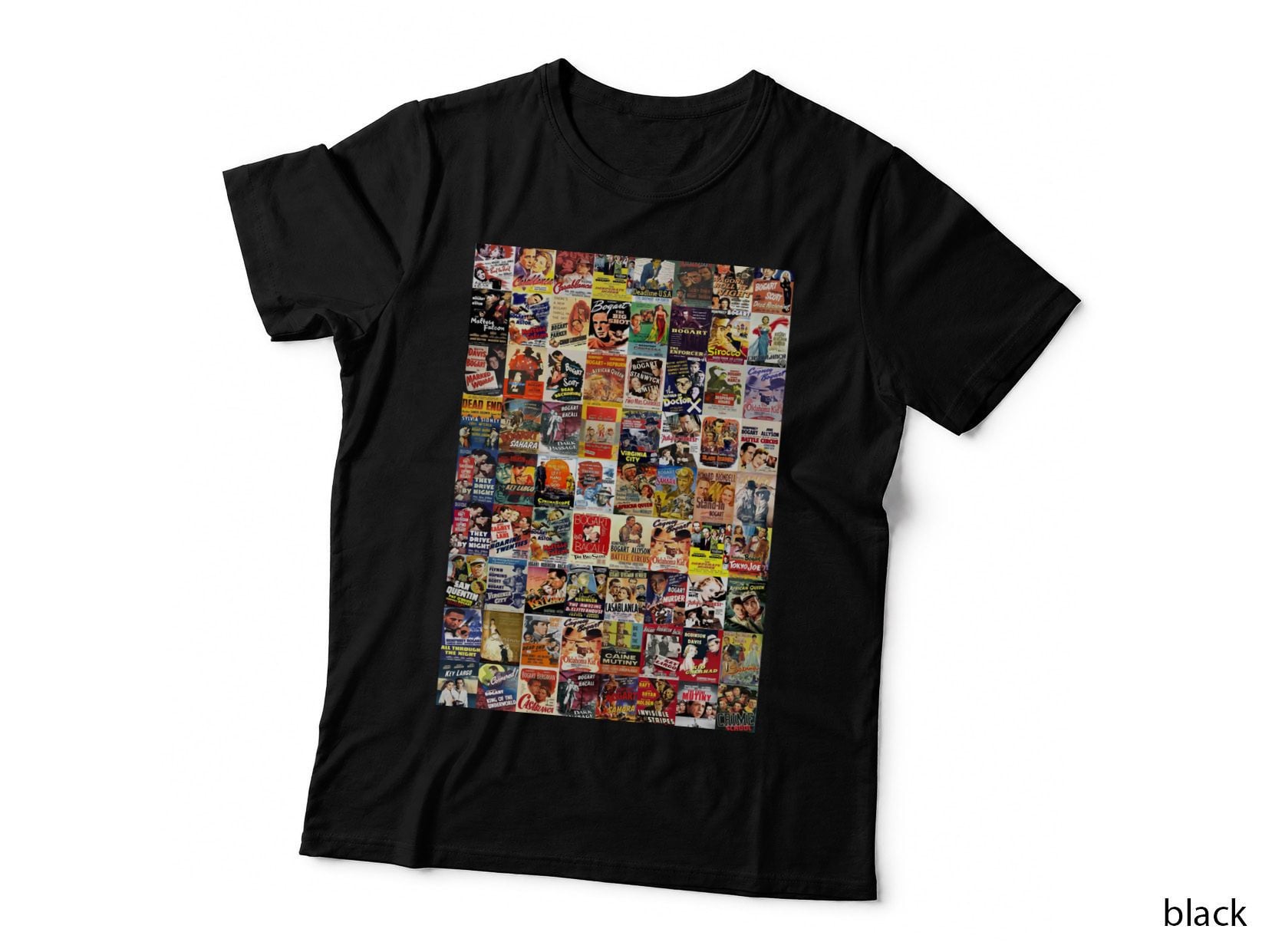 Humphrey Bogart T-Shirt, Film Poster Hollywood Legend Vintage Movie Hoodie