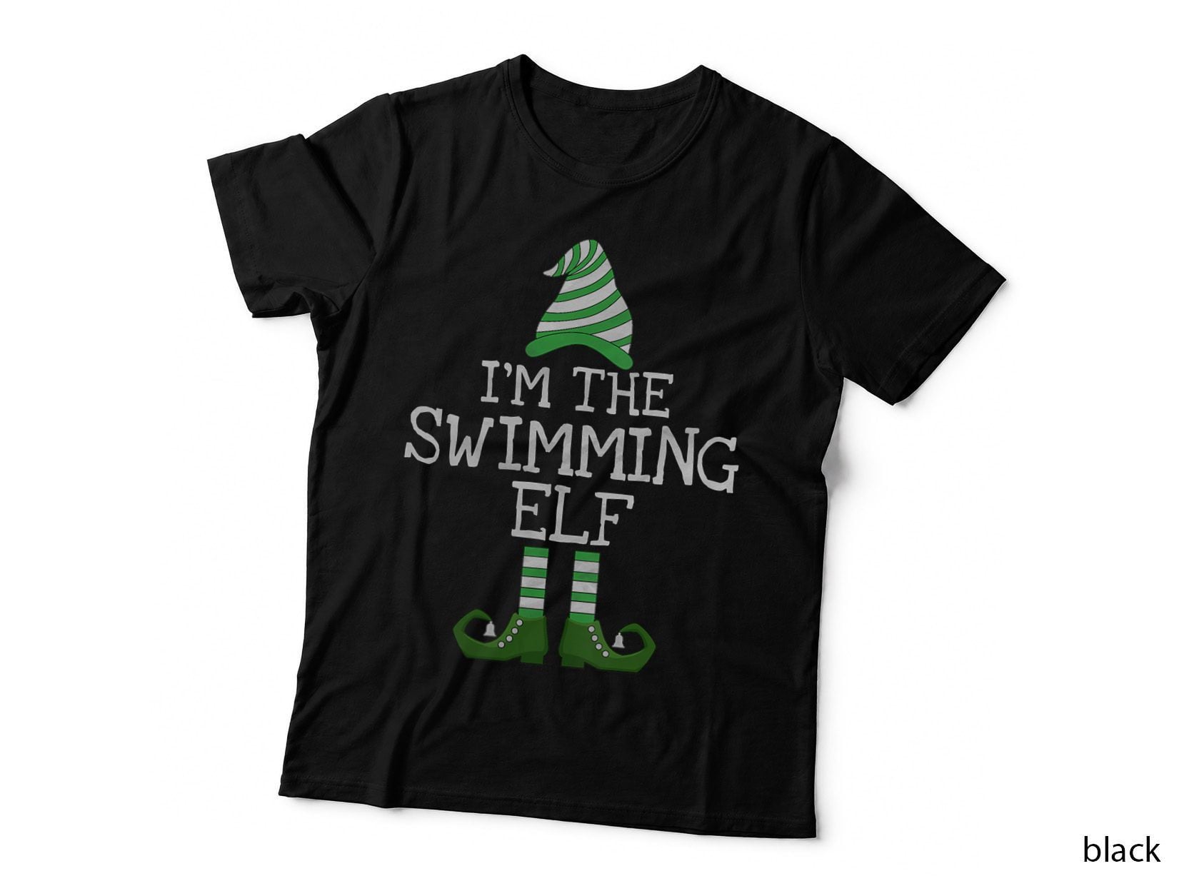 I'm The Swimming Elf Funny Matching Ugly Christmas Sweater Hoodie, Xmas