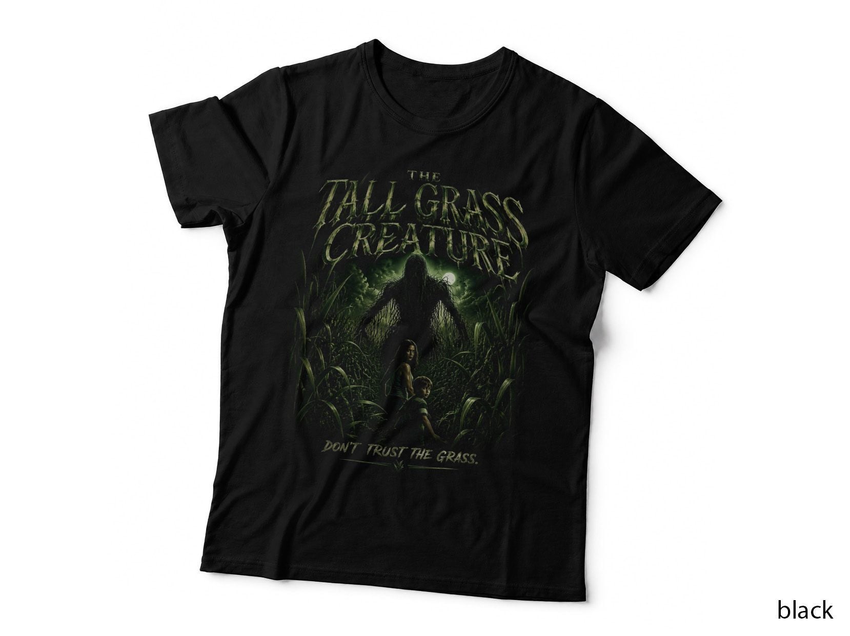In The Tall Grass T-Shirt, Creature Vintage Horror Movie Halftone Hoodie