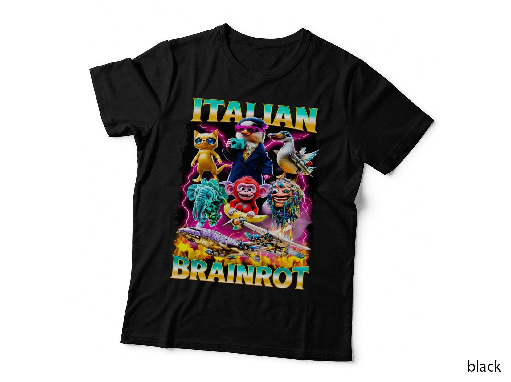 Italian Brainrot T-Shirt, Funny Kids Meme Gamer Character Hoodie, Sweatshirt