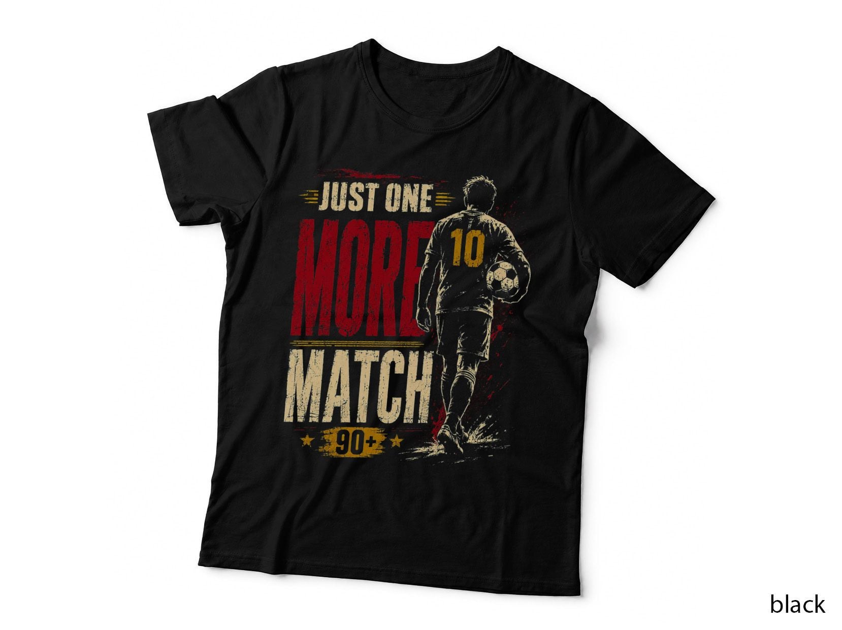 Just One More Match Football Soccer Player Vintage Halftone T-Shirt, Hoodie