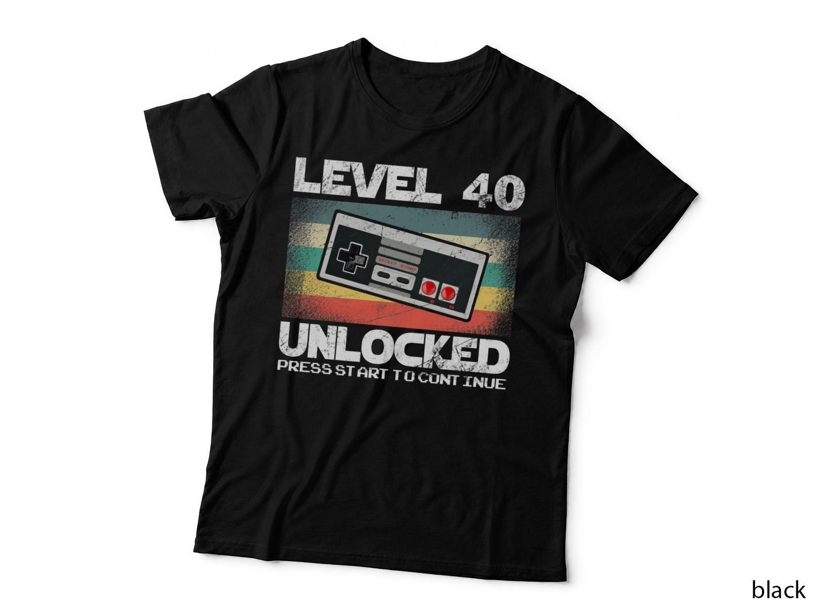 Level 40 Unlocked T-Shirt, 40th Birthday Gamer Gift Forty Funny Hoodie