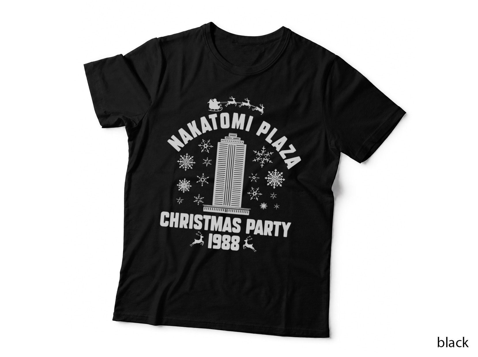 Nakatomi Plaza Christmas Party T-Shirt, Skyscraper Snowflakes 1988 Hoodie