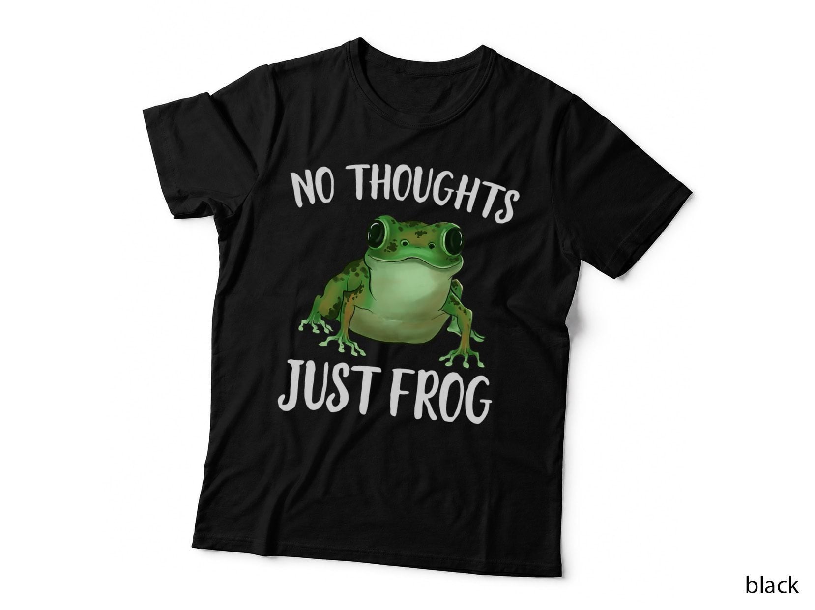 No Thoughts Just Frog T-Shirt, Funny Amphibian Meme Cute Frog Lover Hoodie
