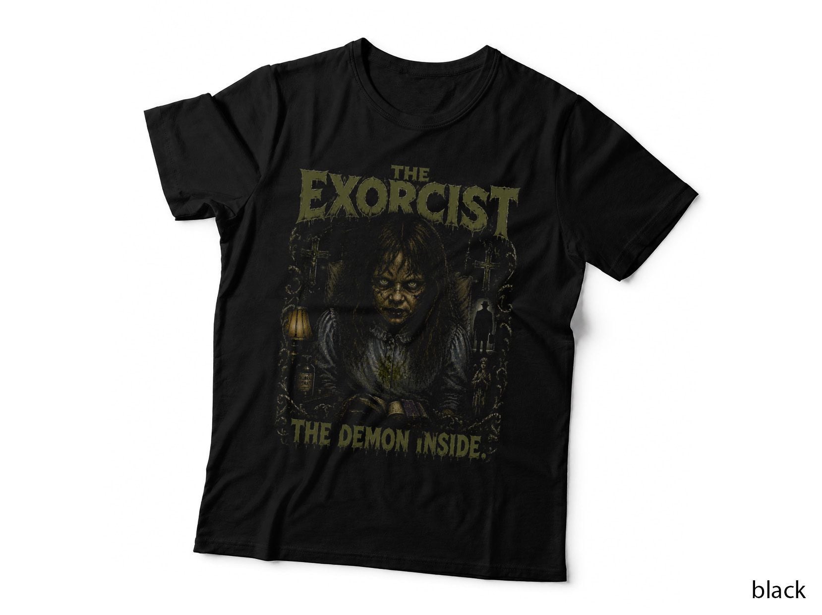 Regan MacNeil Exorcist T-Shirt, Vintage 70s Horror Movie Halftone Hoodie
