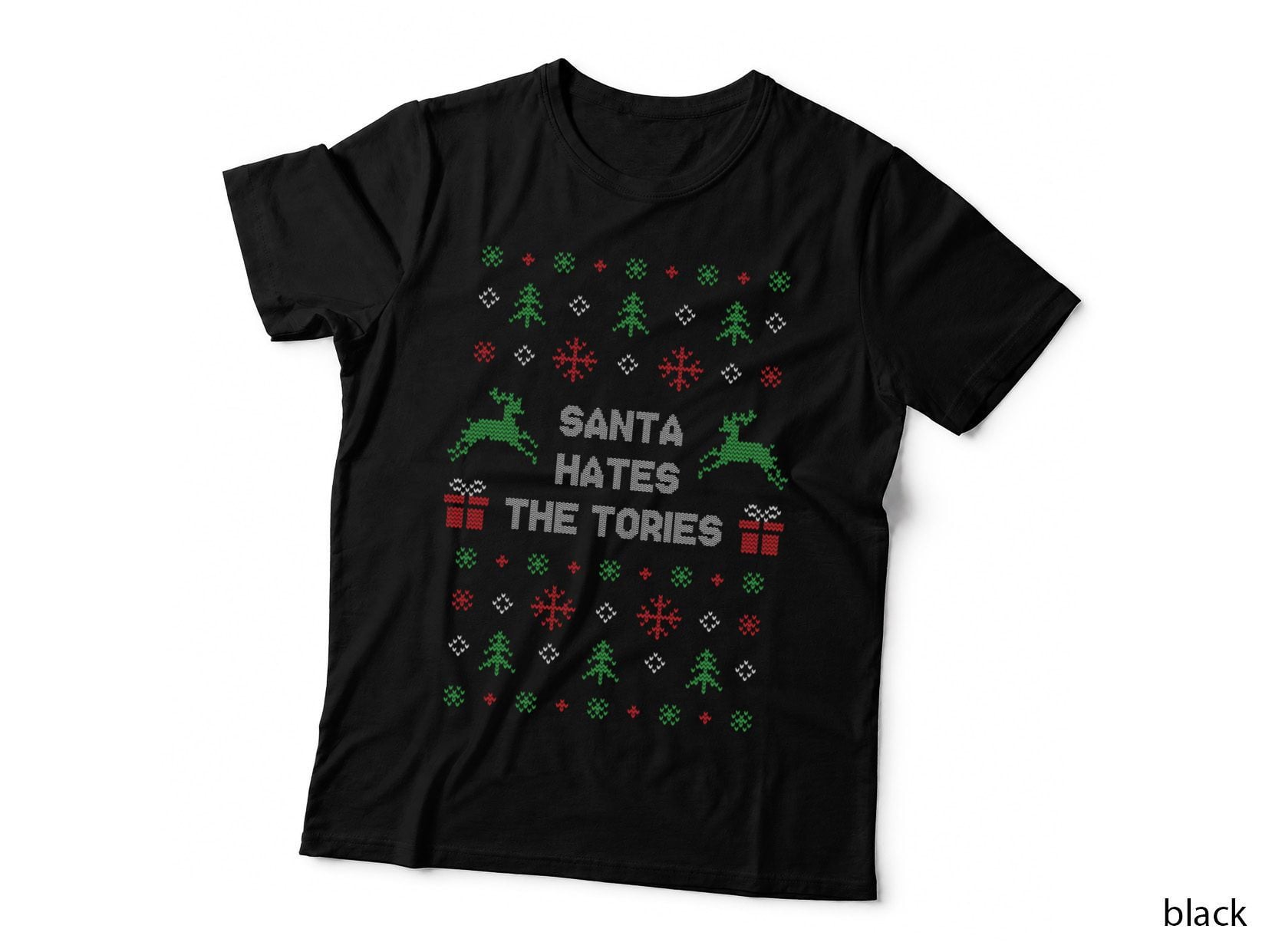 Santa Hates The Tories Anti Tory Christmas T-Shirt, Funny Political Hoodie