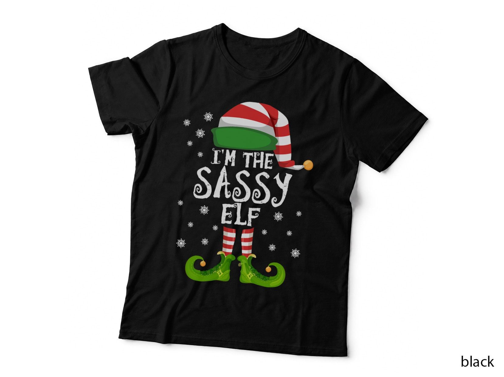 Sassy Elf Family Christmas 2025 Matching T-Shirt, Festive Xmas Family Hoodie