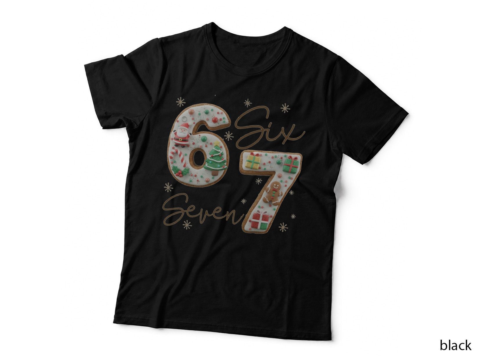 Six Seven Christmas Sweater T-Shirt, Xmas Cookie Funny 6 7 Meme Kids Hoodie