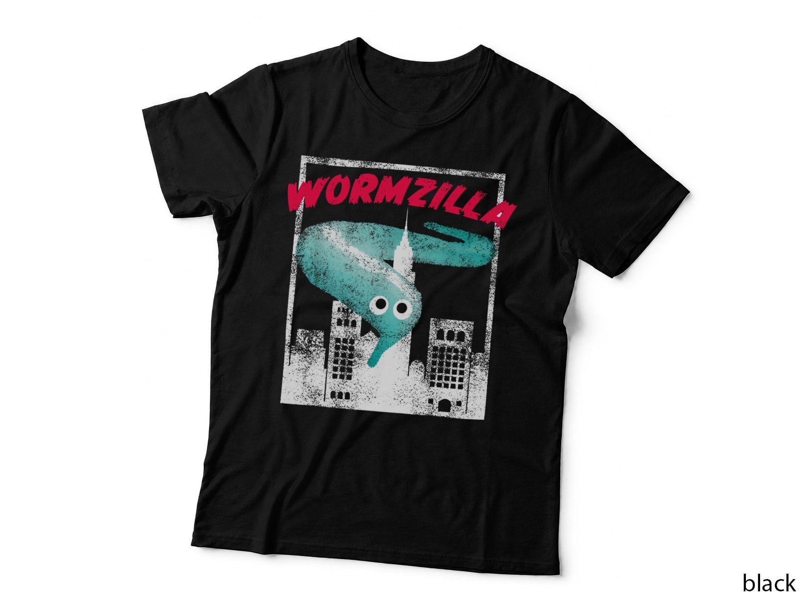 String Worm Wormzilla T-Shirt, Funny Cute Worm Monster Parody Gift Hoodie