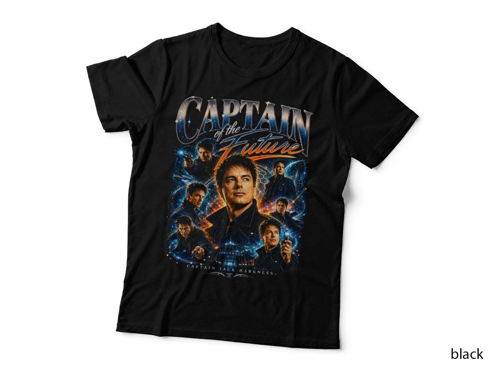 Torchwood Captain Jack Harkness Vintage Sci Fi Halftone T-Shirt, Hoodie