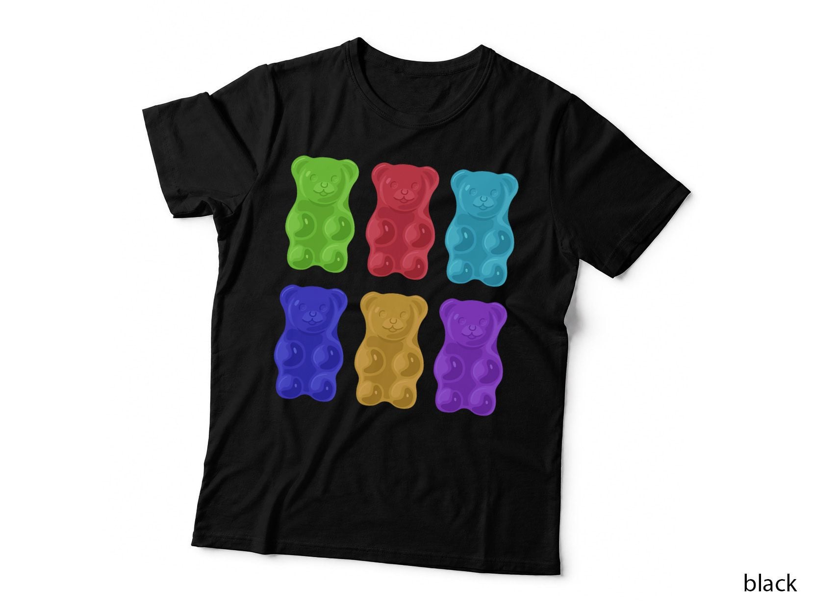 Cool Gummy Bear Art For Girls Kids Toddler Candy Gummies T-Shirt