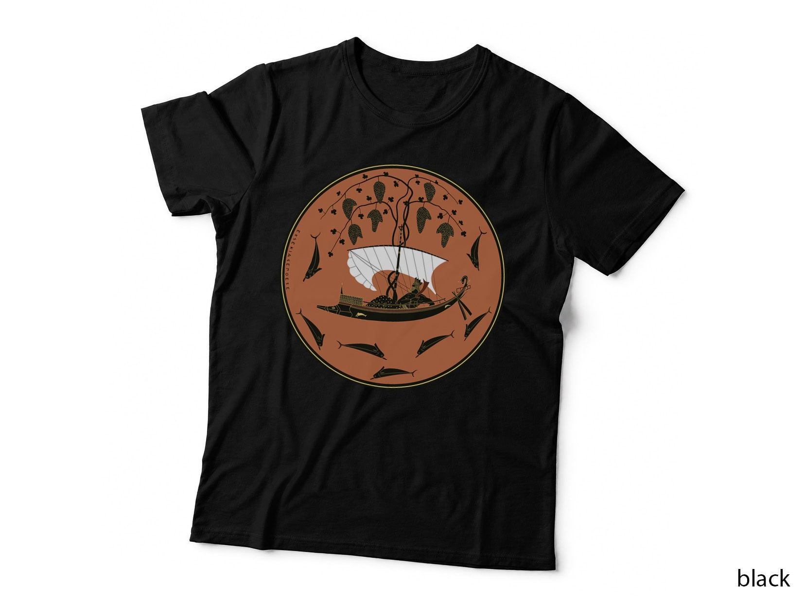 Dionysus Cup Ancient Greek Art (Kylix by Exekias) T-Shirt
