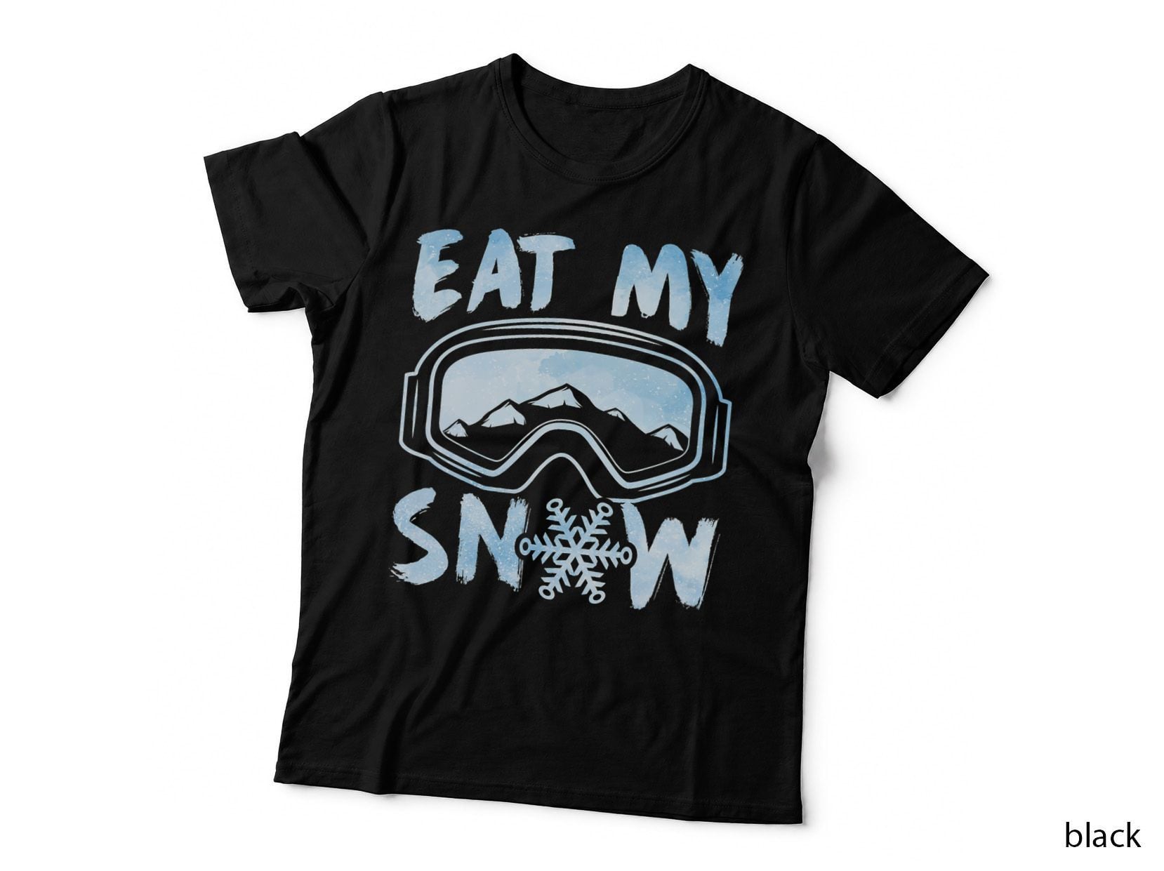 Ski Glasses Winter Sports Snowboarding T-Shirt, Snowy Mountain Aesthetic Tee, Gift for Snowboarders