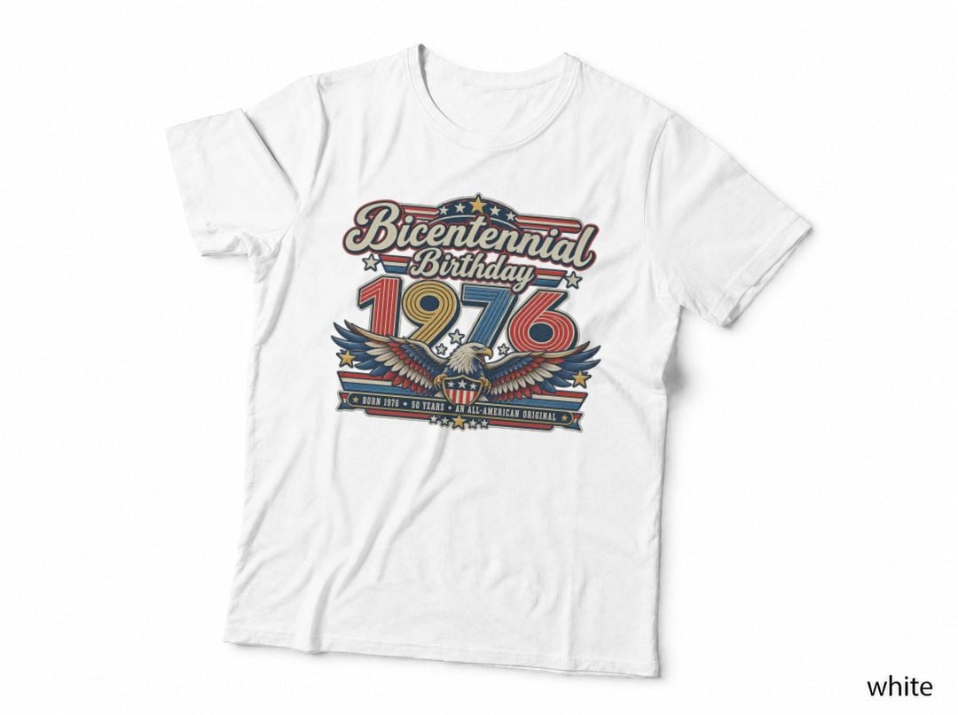 1976 50th Birthday Bicentennial Americana Eagle Born 1976 USA T-Shirt Hoodie