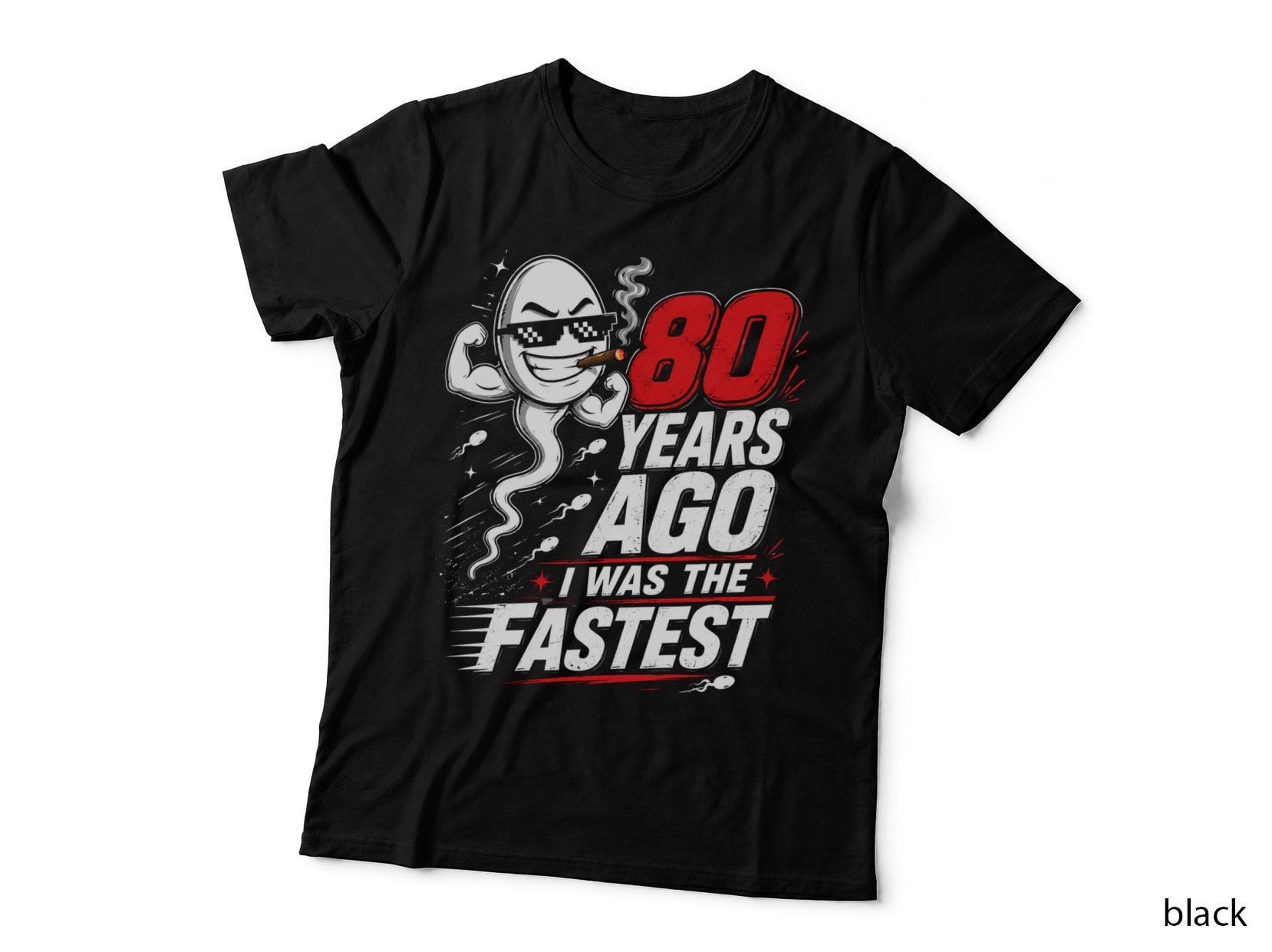 80 Years Ago I Was The Fastest 80th Birthday T-Shirt Hoodie Born 1946 Gift Dad