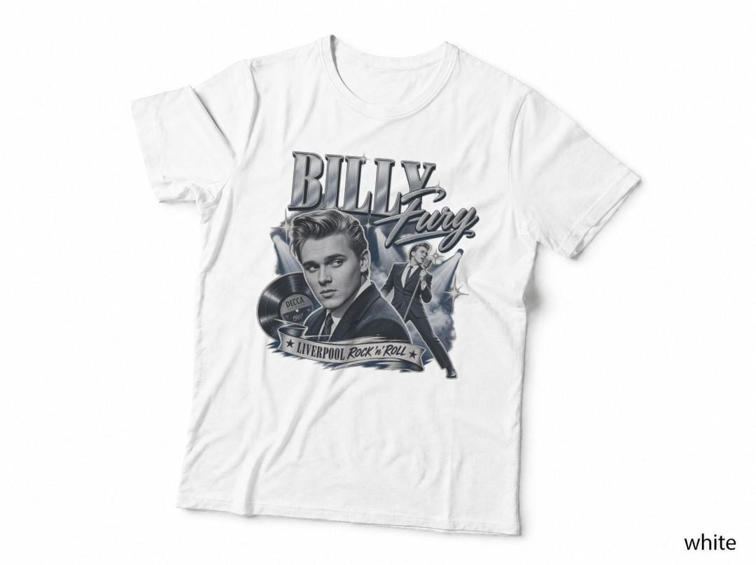 Billy Fury Liverpool Rock N Roll 1961 British Rockabilly T-Shirt Hoodie Vintage