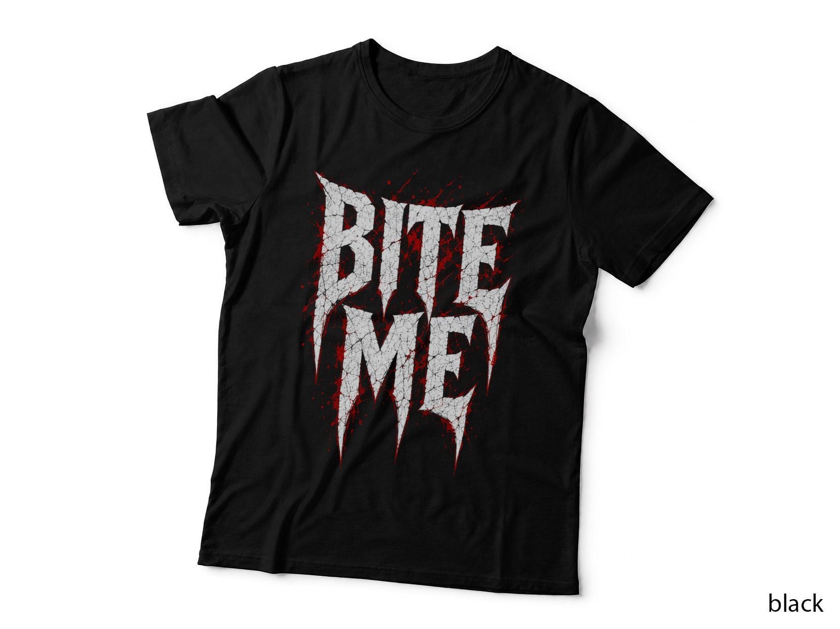 Bite Me Vampire Fangs Bloody Gothic Halloween Horror T-Shirt Hoodie Funny Gift