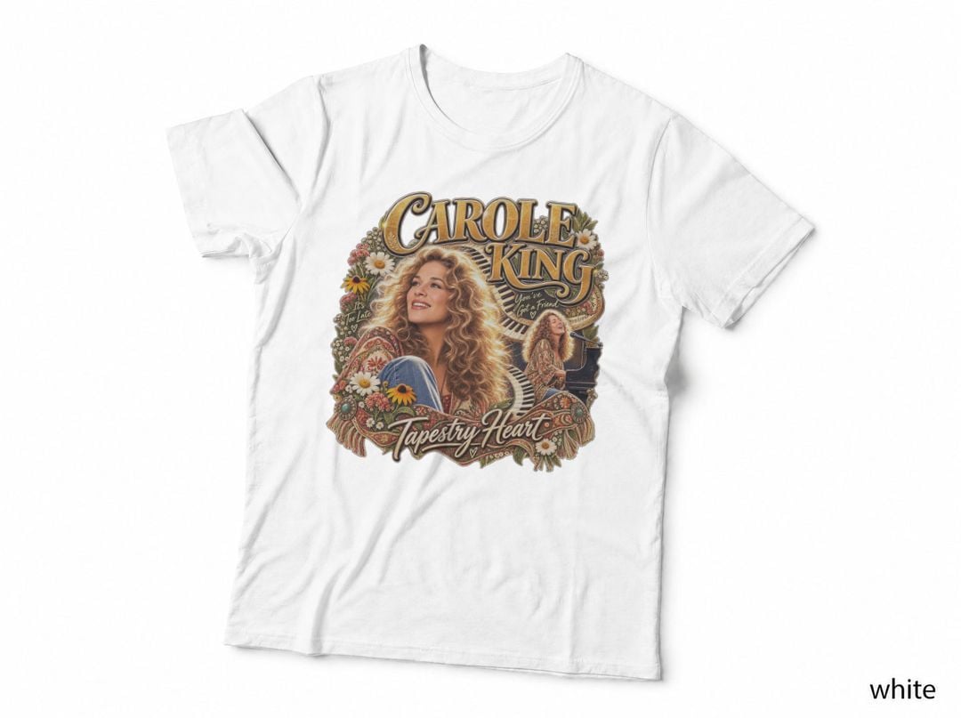 Carole King Tapestry Singer Songwriter Piano Wildflowers T-Shirt Hoodie Music