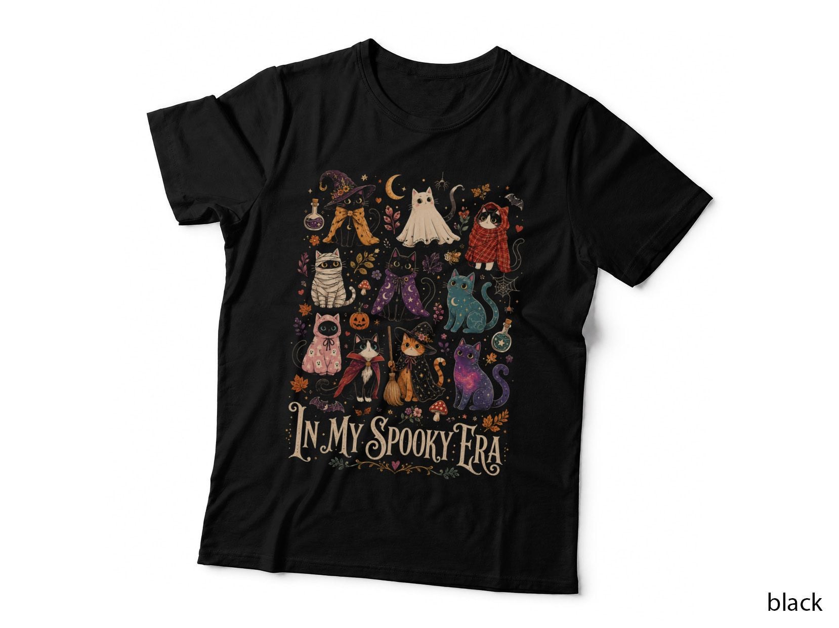 In My Spooky Era Halloween Cats Witchy Black Cat Lover Autumn T-Shirt Hoodie