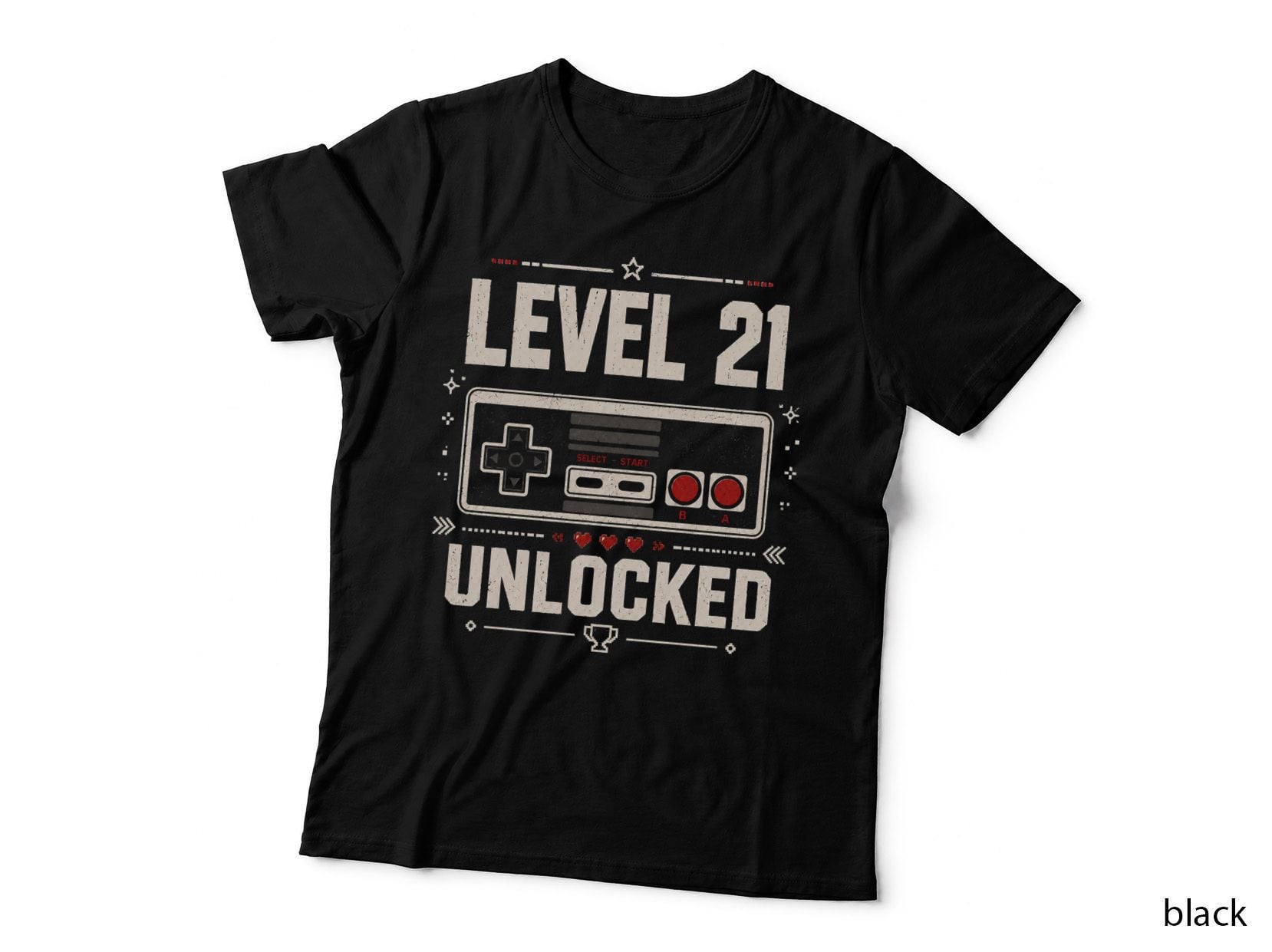 Level 21 Unlocked 21st Birthday Gamer Video Game T-Shirt Hoodie Born 2005 Son