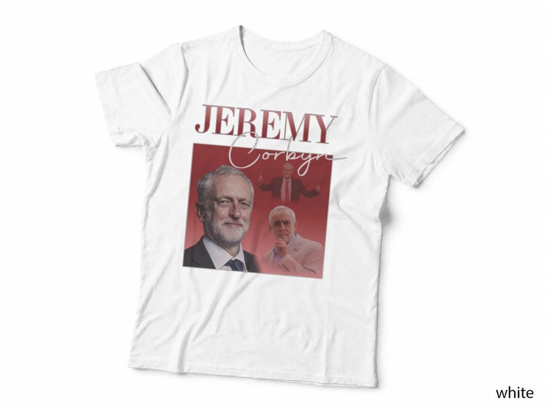 Jeremy Corbyn T-Shirt, Retro Political Portrait, Labour Icon Style