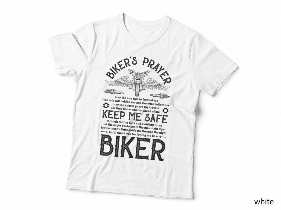 Biker's Prayer Vintage Motorcycle Biker Biking Motorcycling Prem T-Shirt