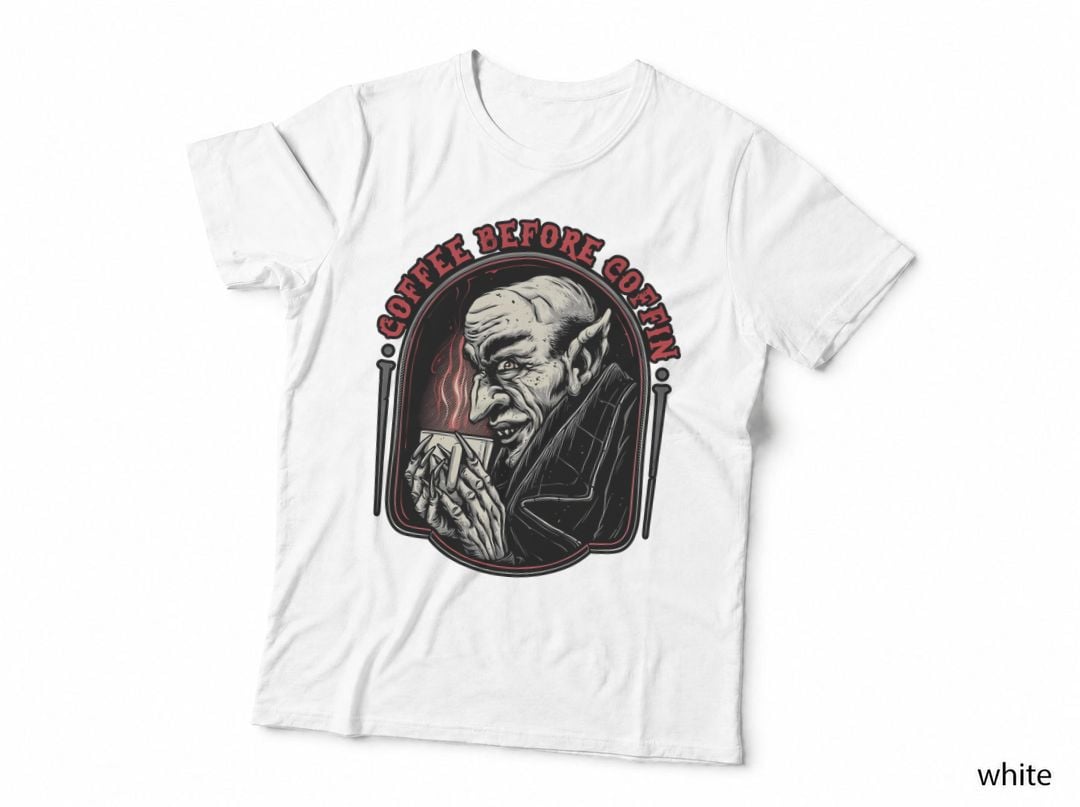 Coffee Before Coffiin Shirt, Vampire Shirt, Nostrefatu T-Shirt
