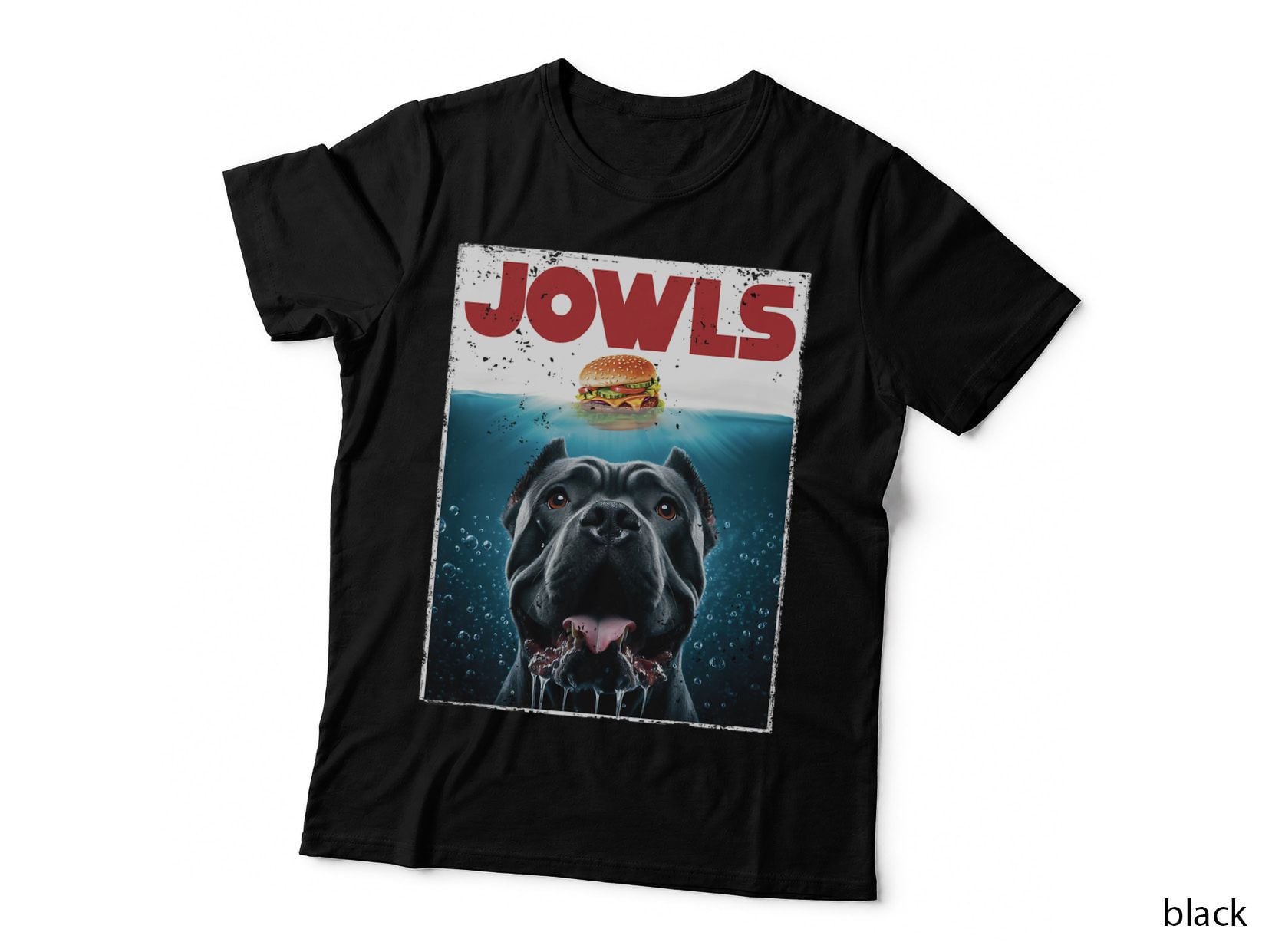 Funny Cane Corso Jowls Top, Drool Burger, Dog Mom, Dog Dad T-Shirt