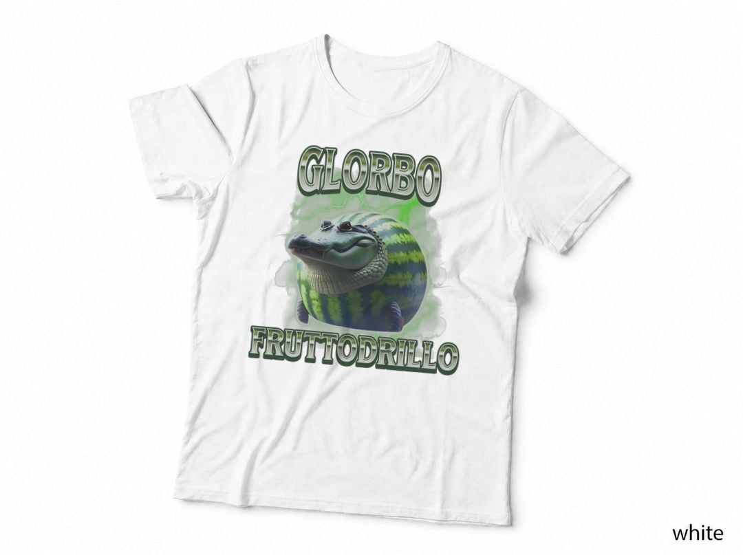 Glorbo Fruttodrillo Italian Brainrot T-Shirt, Watermelon Crocodile Meme Gifts