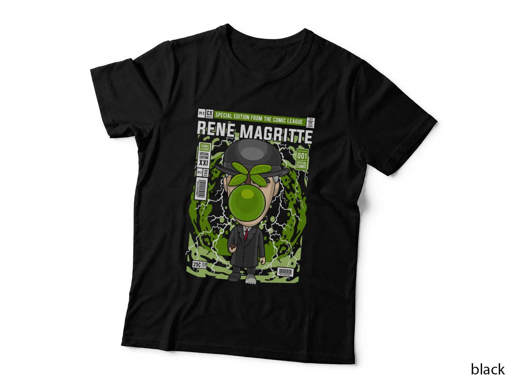 Rene Magritte T-Shirt, Surrealist Art, Comic League