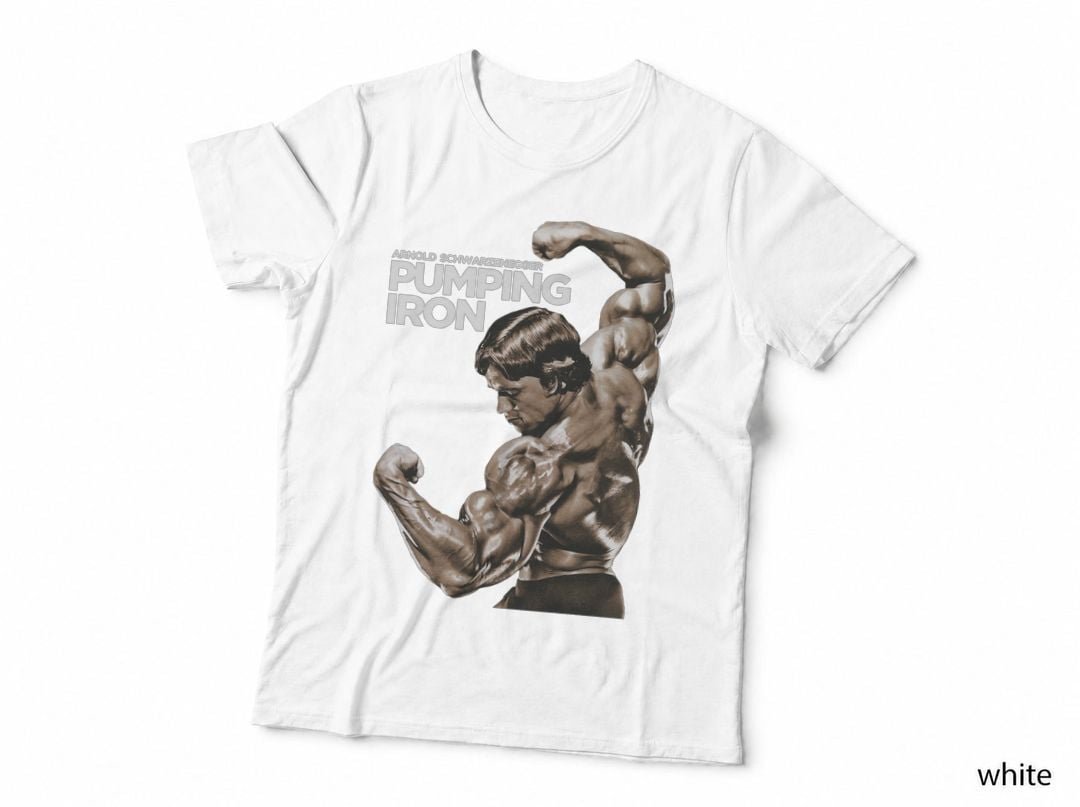 Arnold Schwarzenegger Classic Pumping Iron T-Shirt, Retro Fitness Icon