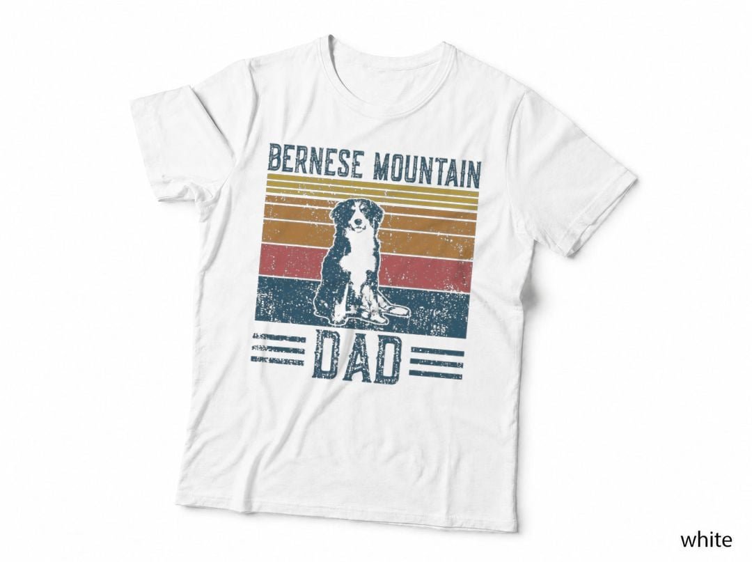 Dog Berner Dad - Vintage Bernese Mountain Dad T-Shirt