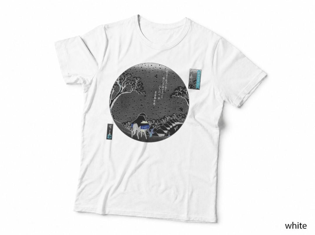 Famous Vintage Japanese Art Fujikawa by Hiroshige Stylish T-Shirt