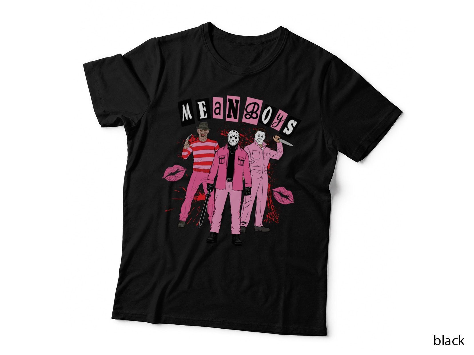 Horror Characters Mean Boys T-Shirt, Halloween Costume, Scary Movie Fans