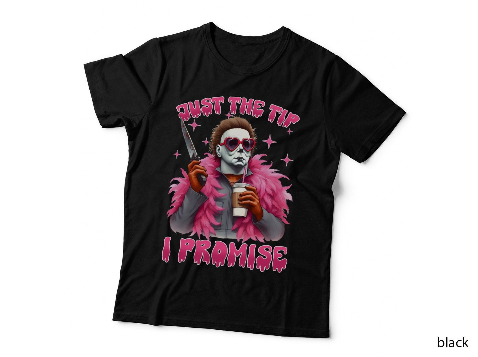 Just The Tip Horror Movie T-Shirt, Halloween Slasher Style