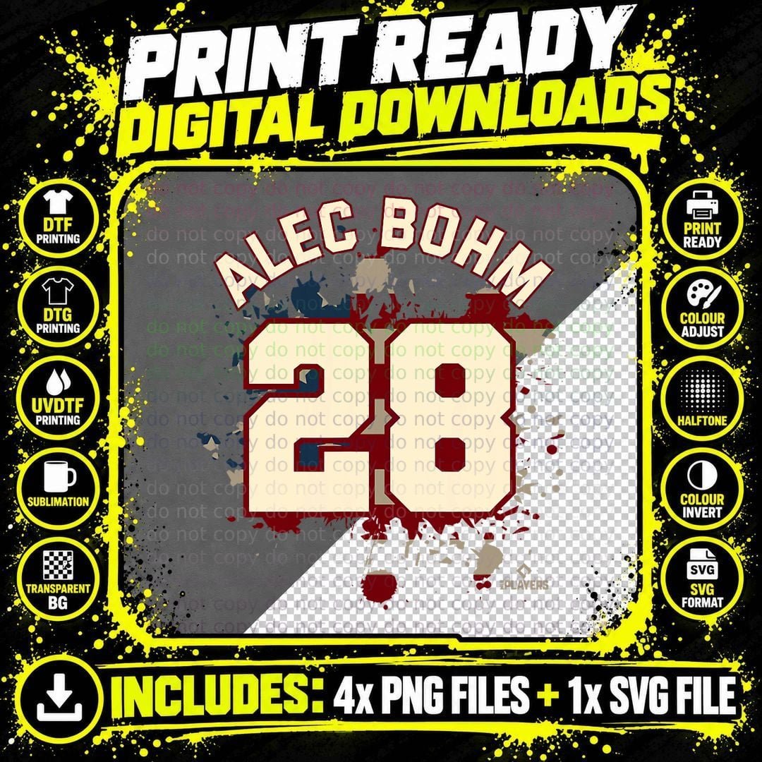 Alec Bohm Vintage Flag Philadelphia Baseball Patriotic Png SVG Digital Bundle
