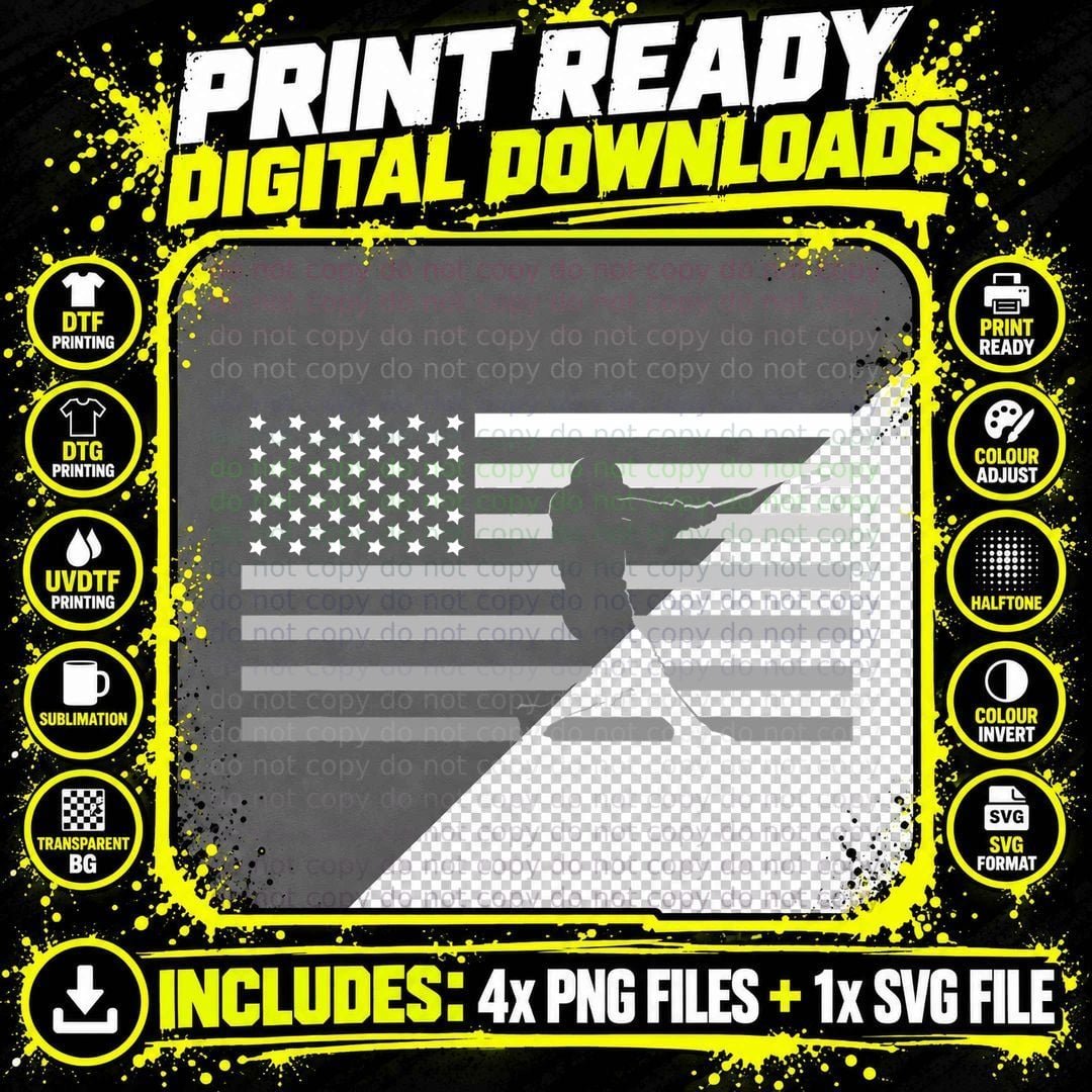 American Flag Baseball Clothing - Baseball T-Shirt Png SVG Digital Bundle