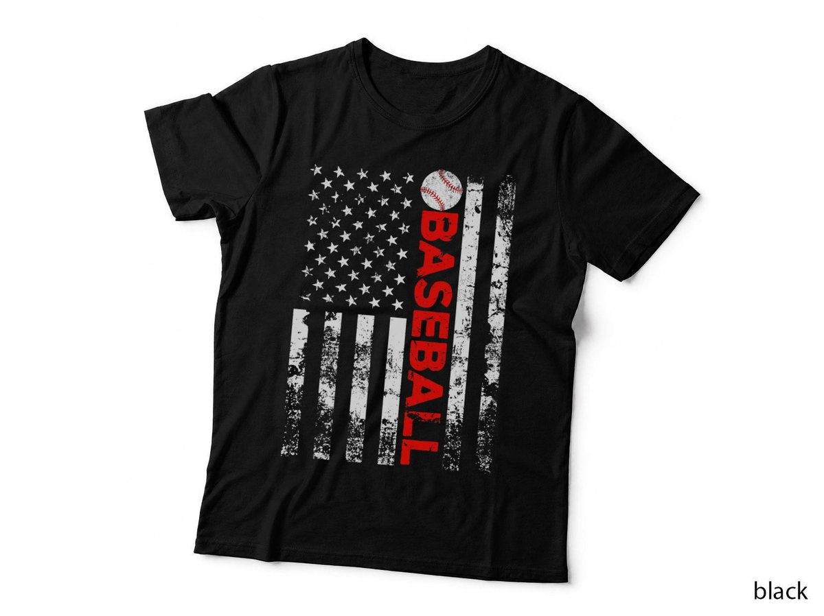 American Flag Baseball Team Gift T-Shirt Copy