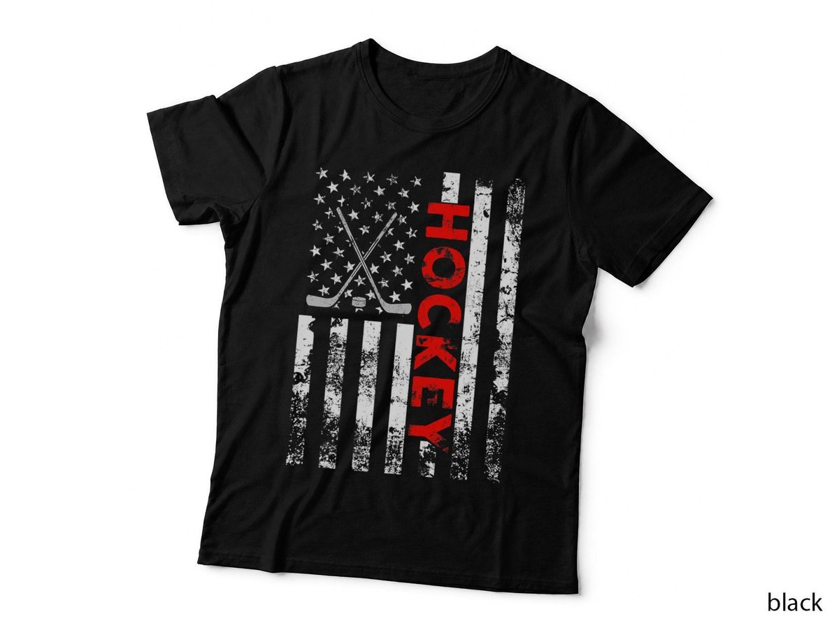American Flag Hockey USA Patriotic Gift T-Shirt T-Shirt