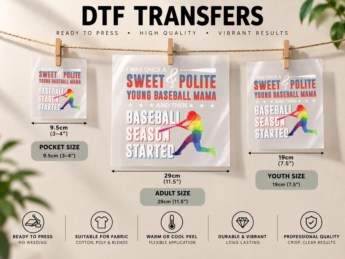 And Then Baseball Season Started, Stadium Lights DTF Transfer Iron On