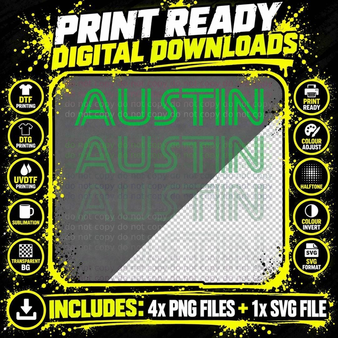 Austin Soccer Style Color Fade Futbol Club Png SVG Digital Bundle