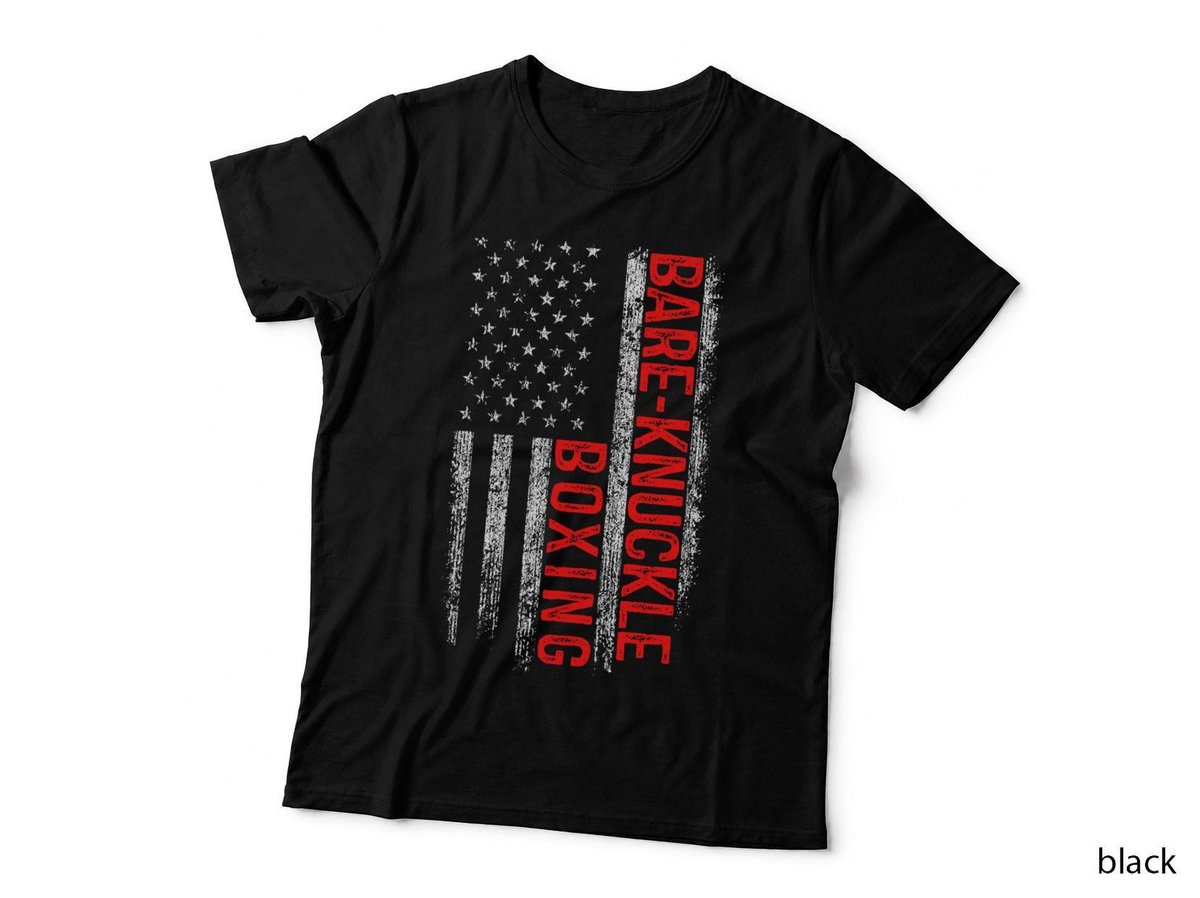 Bare Knuckle Boxing American Flag 4th of July Fighting Sport T-Shirt