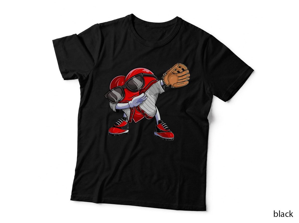 Baseball Catcher Dabbing Heart Valentines Day Shirt, Kid Boy T-Shirt Copy