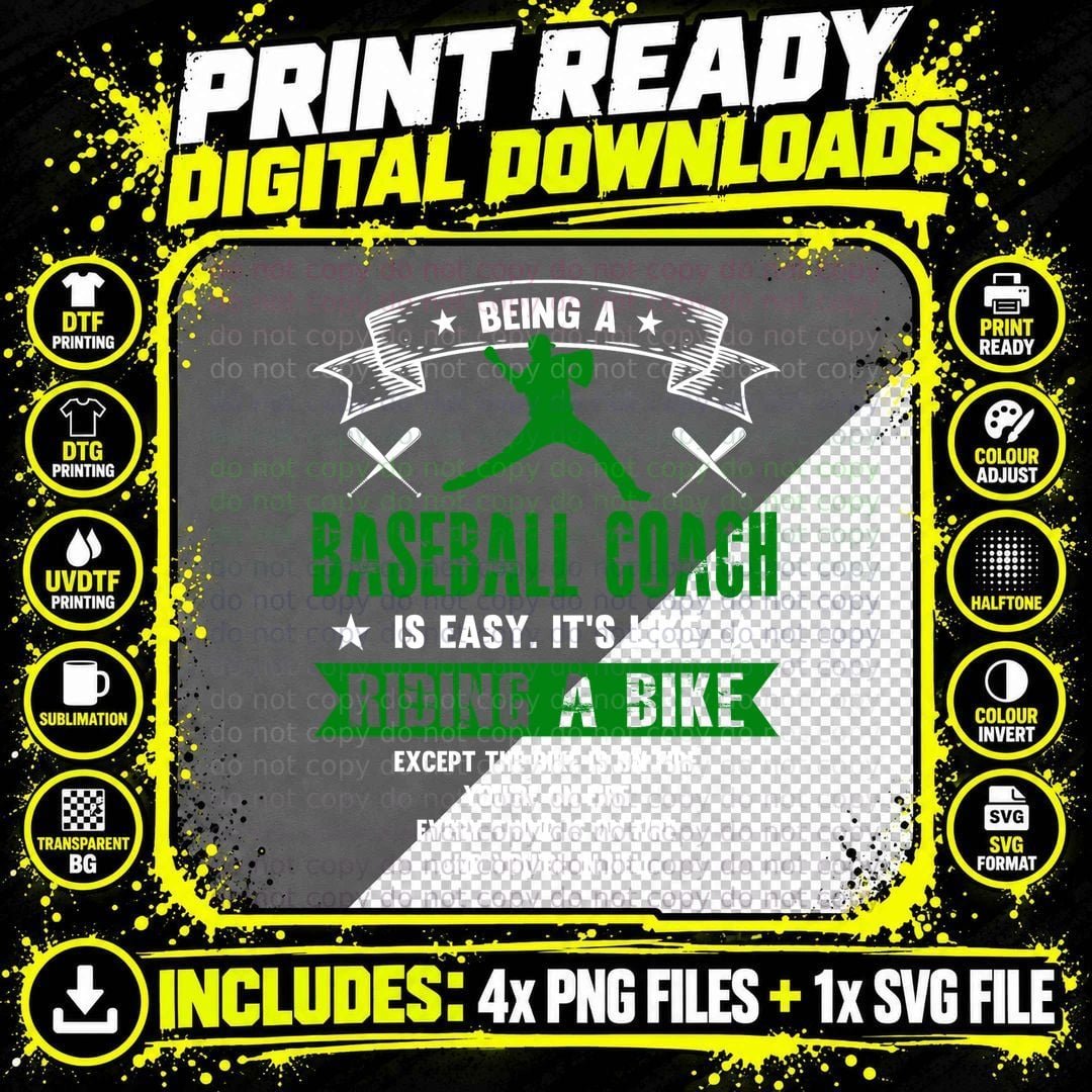 Baseball Coach Shirt, Baseball Lover, Classic Sports Png SVG Digital Bundle
