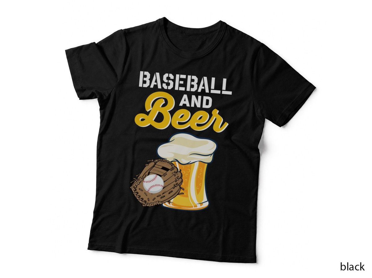 Baseball and Beer Shirt, Hoppy Vibes, Barrel Aged, Pint and Foam, Gift T-Shirt