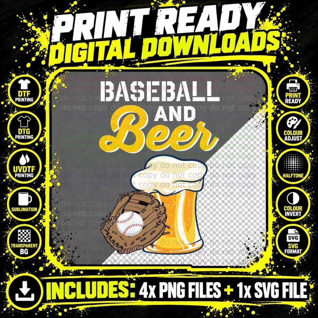 Baseball and Beer Shirt, Hoppy Vibes, Barrel Aged Png SVG Digital Bundle