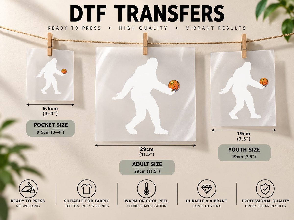 Big Foot March Basketball Madness Tournament Copy DTF Transfer Iron On