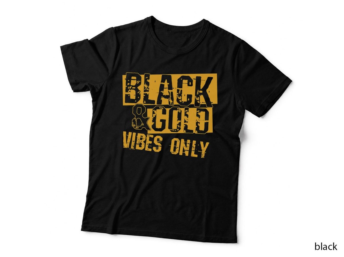 Black Gold Game Day Group Shirt for High School Football T-Shirt Copy