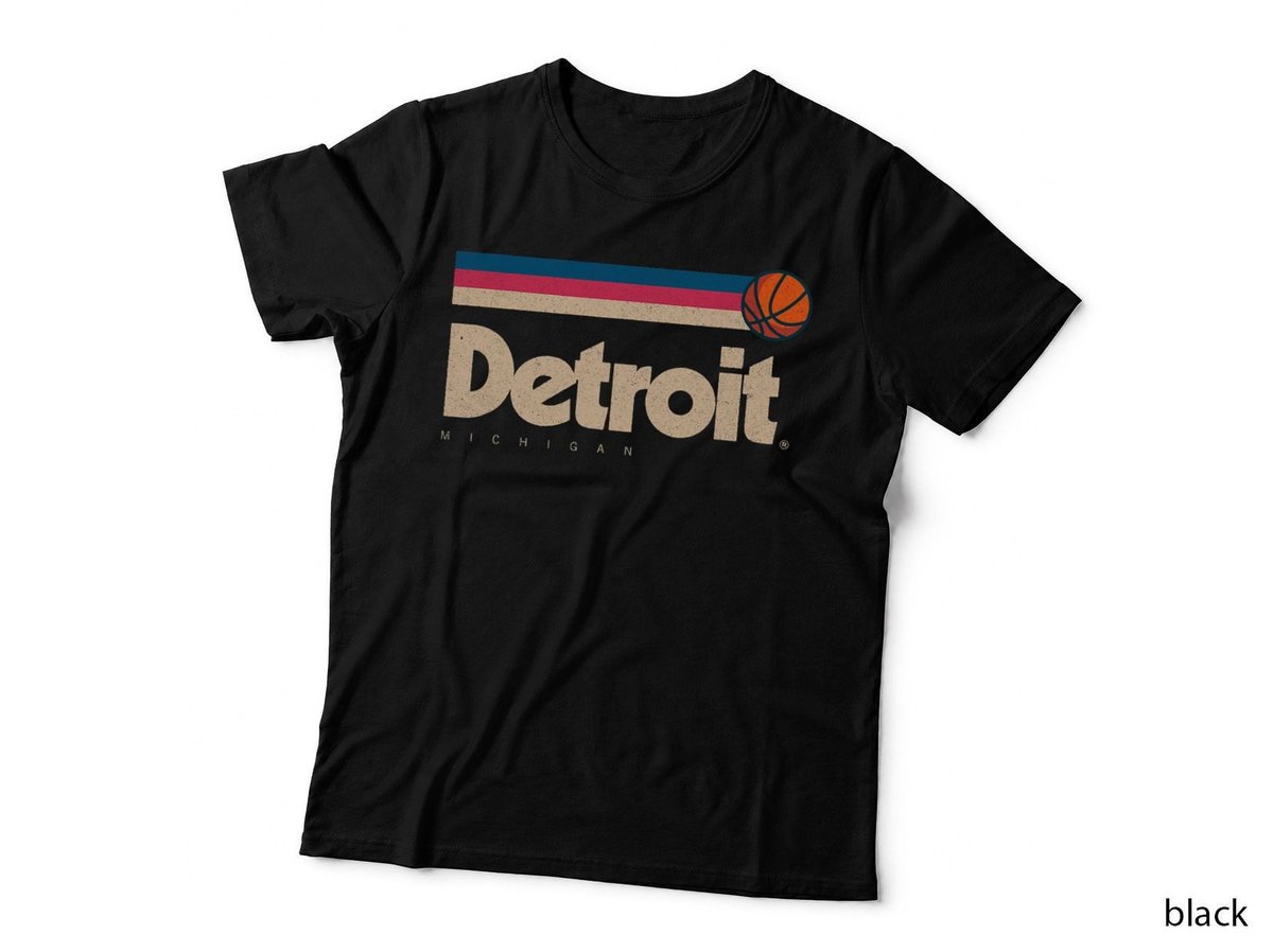 Blue Detroit Basketball B-Ball City Michigan Retro Detroit T-Shirt Copy